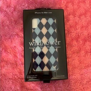 Wildflowers Argyle iPhone Xs Max Case - Navy and Black
